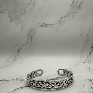 Silver Celtic Knot Cuff Bracelet